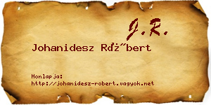 Johanidesz Róbert névjegykártya