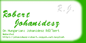 robert johanidesz business card